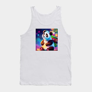 Cute Panda Drawing Tank Top